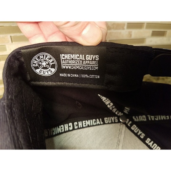 Chemical Guys Hat Auto Detailing Patch Adjustable Snap Back Black Cap - Picture 8 of 11